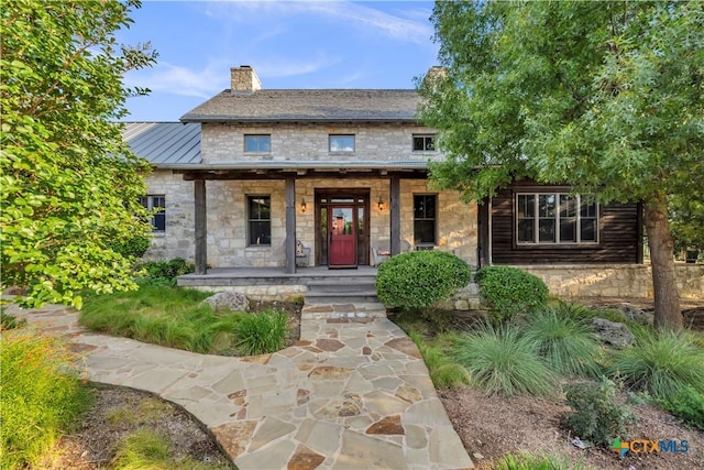 view of front of property with covered porch