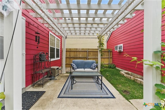 326 Trestle Tree, San Marcos, TX 78666 - view of patio with fence and a pergola