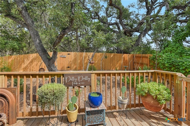 view of wooden deck