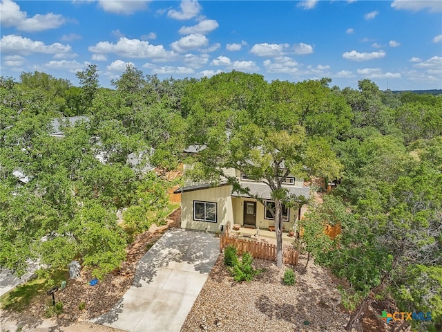 view of front of property featuring covered porch