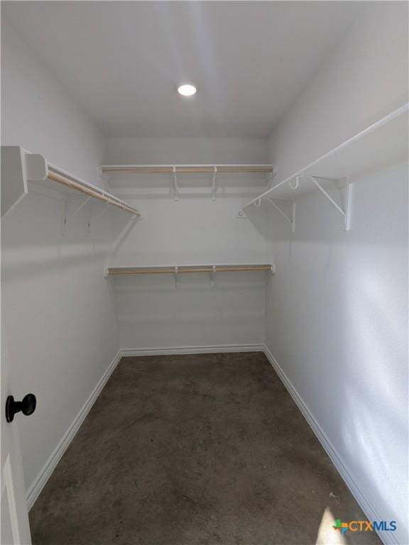 view of walk in closet