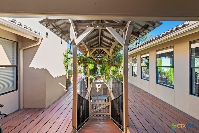 view of wooden terrace