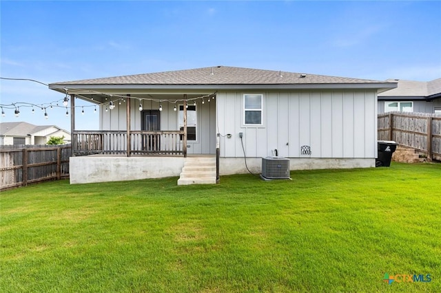 7917 Purvis St, Temple, TX 76502 - rear view of property featuring board and batten siding, covered porch, and roof with shingles
