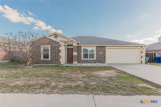 ranch-style home with a garage