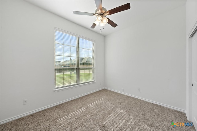 7308 Caladium Dr, Temple, TX 76502 - carpeted empty room with baseboards and ceiling fan