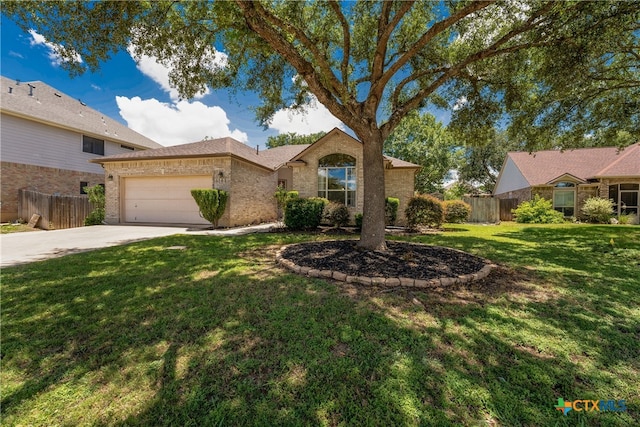 1763 Oak Gln, New Braunfels, TX 78132 - single story home featuring an attached garage, concrete driveway, and brick siding