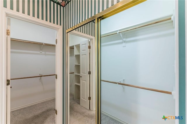 interior space featuring carpet flooring