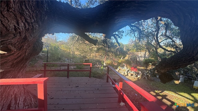 view of wooden terrace