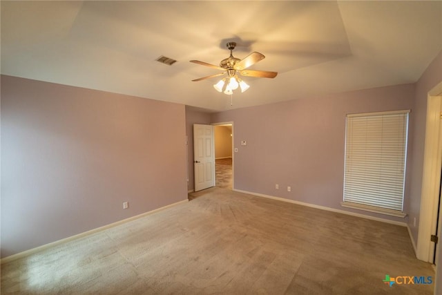 206 Ashland Crk, Victoria, TX 77901 - spare room with a ceiling fan and light colored carpet