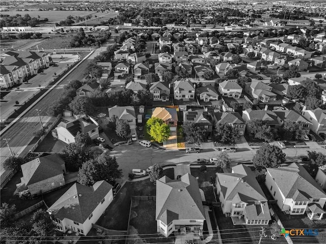 aerial view featuring a residential view