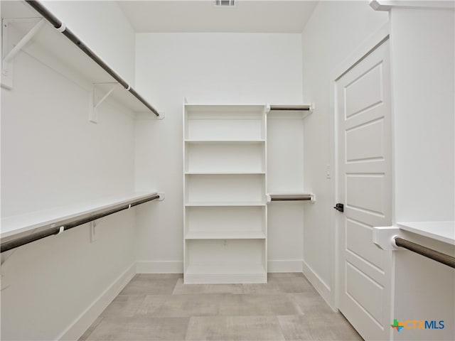 view of walk in closet