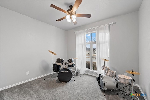 730 Eagle Pass Dr, Salado, TX 76571 - playroom with ceiling fan and carpet floors