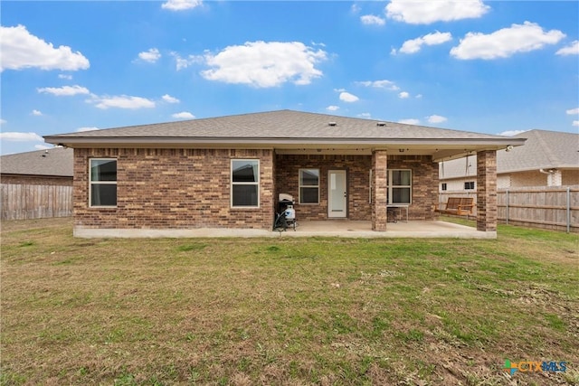 730 Eagle Pass Dr, Salado, TX 76571 - rear view of property with a patio and a lawn