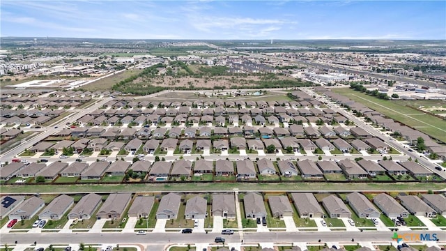 drone / aerial view with a residential view