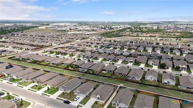 drone / aerial view with a residential view
