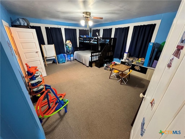 view of carpeted bedroom