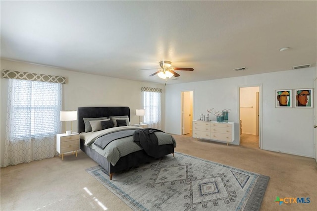 425 Starview St, Temple, TX 76502 - bedroom featuring ceiling fan, carpet, and visible vents