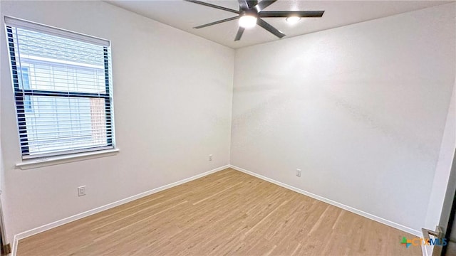 1486 Walker Place Blvd, Copperas Cove, TX 76522 - empty room featuring ceiling fan, baseboards, and light wood-style floors