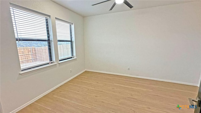 1486 Walker Place Blvd, Copperas Cove, TX 76522 - empty room with light wood-style floors, ceiling fan, and baseboards