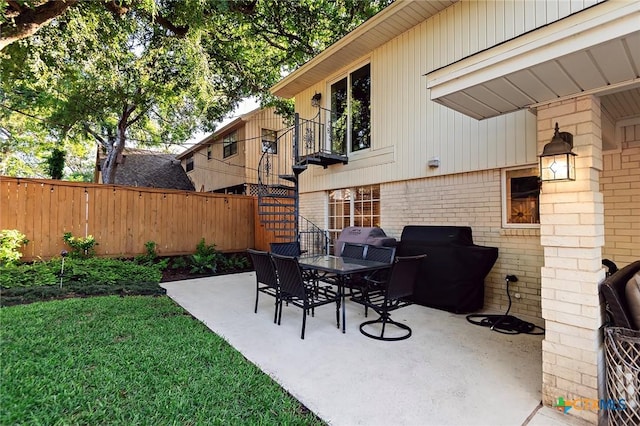 3501 Grizzly Bear Trl, Temple, TX 76502 - view of patio with fence and outdoor dining space