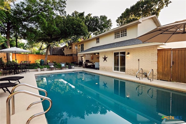 3501 Grizzly Bear Trl, Temple, TX 76502 - view of pool with a patio and a fenced backyard
