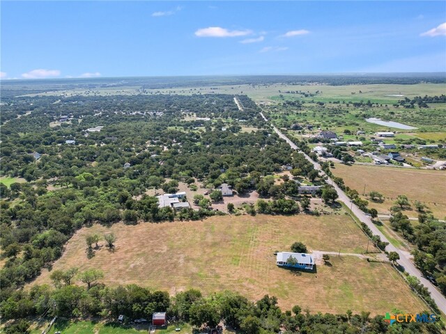 bird's eye view with a rural view