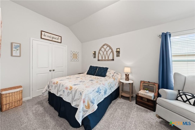 810 Mclaury Cv, Killeen, TX 76542 - carpeted bedroom featuring a closet and lofted ceiling