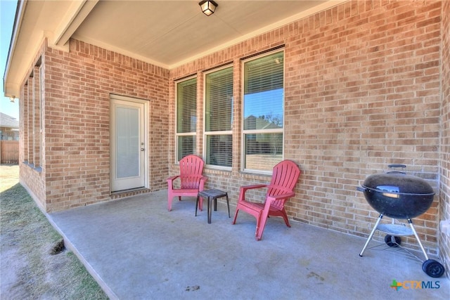 view of patio / terrace with area for grilling