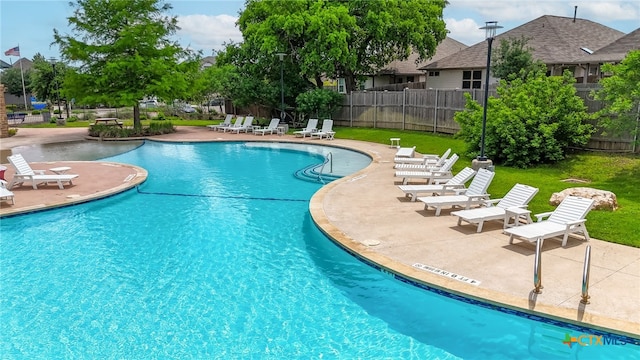 1904 Garretts Way, Manchaca, TX 78652 - community pool featuring a yard, a patio area, and fence