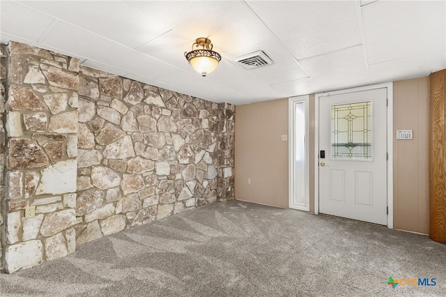 view of carpeted entryway