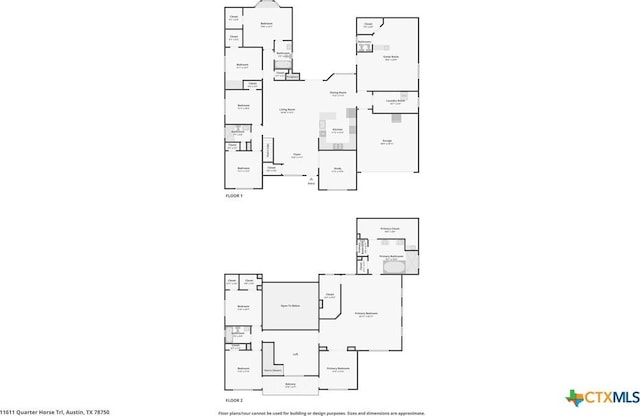 11611 Quarter Horse Trl, Austin, TX 78750 - view of floor plan / room layout