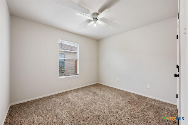 6008 Horne Dr, Killeen, TX 76542 - carpeted spare room with a ceiling fan and baseboards