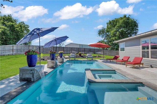 5010 Fallen Tree Dr, Temple, TX 76502 - view of swimming pool with a patio area and a pool with connected hot tub