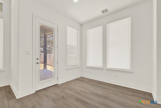 interior space featuring light hardwood / wood-style floors