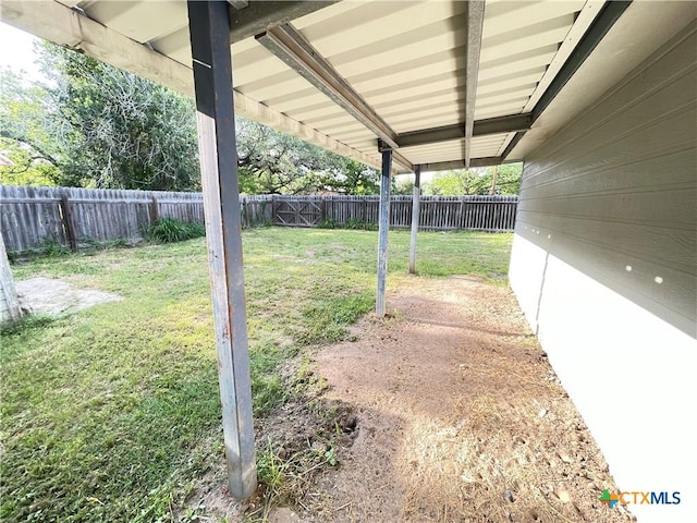 348 N Burke St, Goliad, TX 77963 - view of yard featuring a fenced backyard