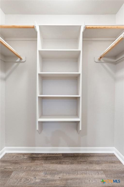 spacious closet featuring wood finished floors