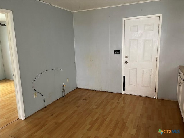 interior space with hardwood / wood-style floors