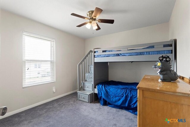 4203 Rambling Range Dr, Killeen, TX 76549 - bedroom with carpet floors and a ceiling fan
