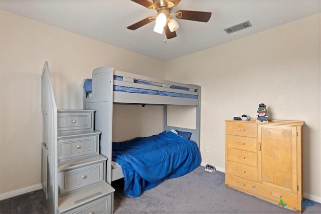 4203 Rambling Range Dr, Killeen, TX 76549 - carpeted bedroom with baseboards and ceiling fan