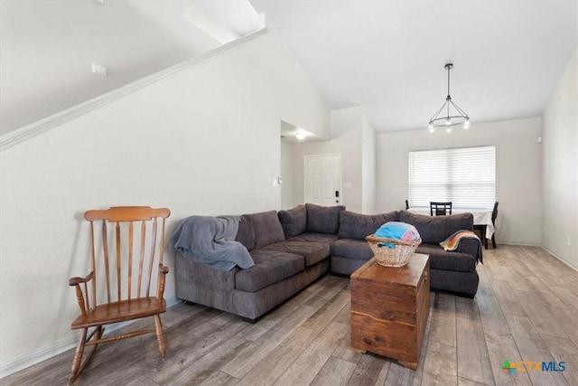 4203 Rambling Range Dr, Killeen, TX 76549 - living area with wood finished floors and vaulted ceiling