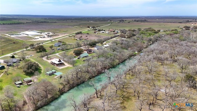 aerial view with a rural view