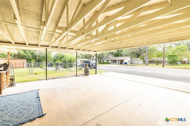 view of patio / terrace featuring fence