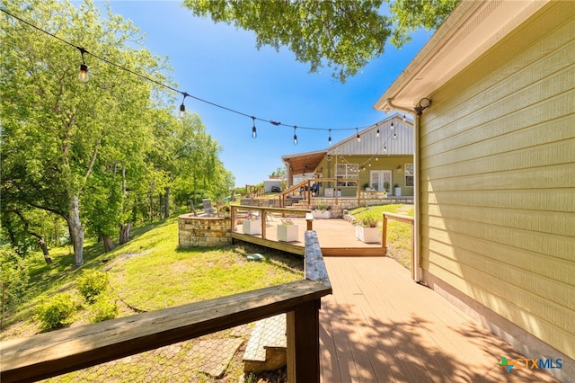 exterior space with a deck