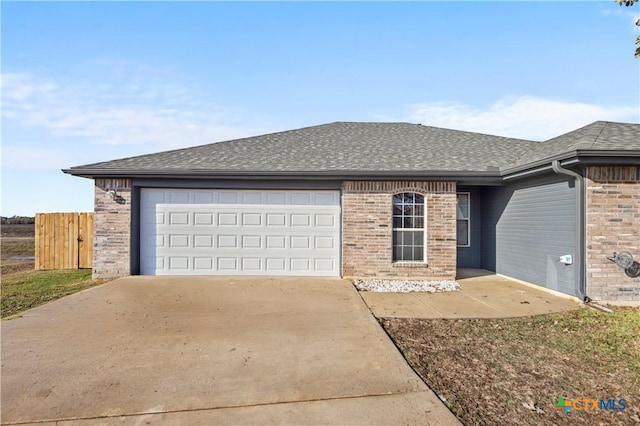 single story home featuring a garage