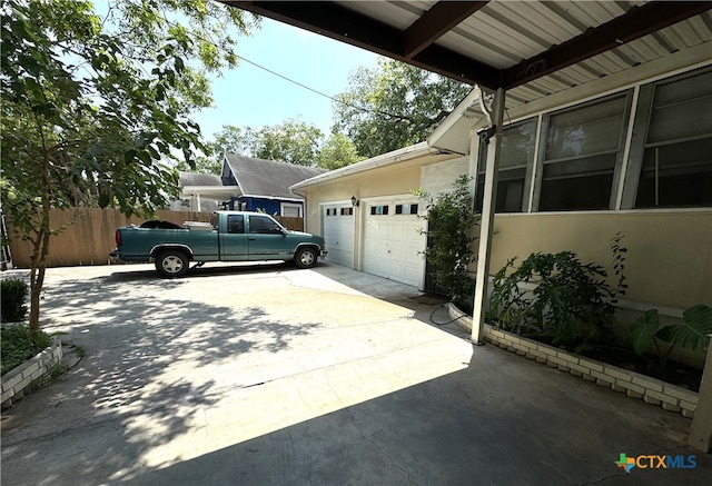 view of home's exterior featuring a garage