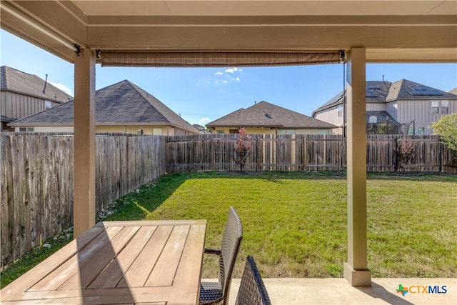 view of yard with a patio