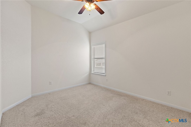 2299 Sun Chase Blvd, New Braunfels, TX 78130 - carpeted spare room with ceiling fan and vaulted ceiling