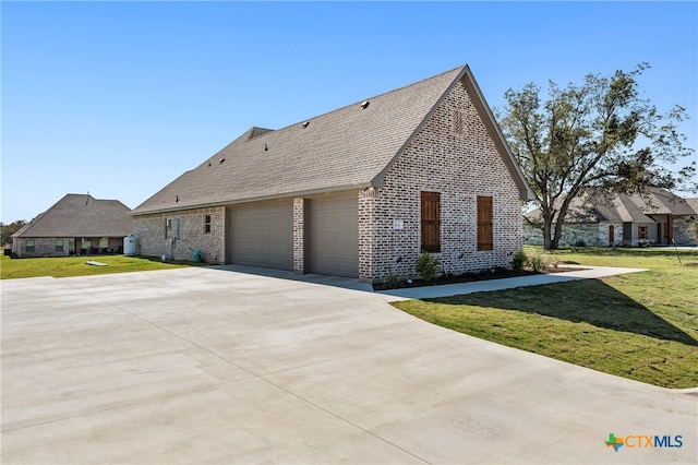 view of home's exterior featuring a lawn