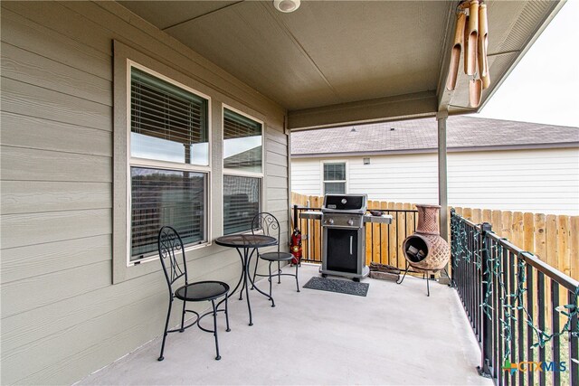 view of patio / terrace featuring grilling area