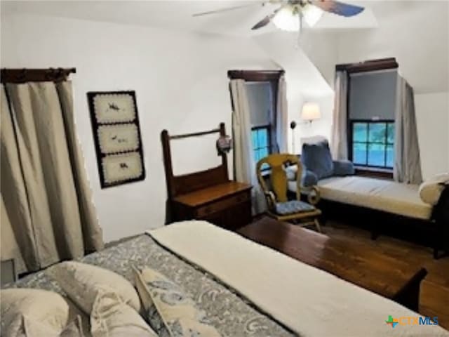 4630 Lantana Rd, Belton, TX 76513 - bedroom with ceiling fan and lofted ceiling